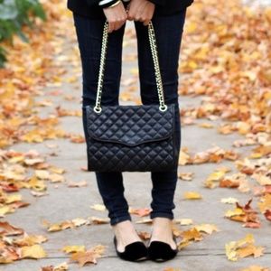 Rebecca Minkoff Quilted Affair Black Leather Gold